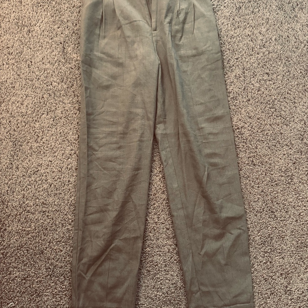 ASOS Womens linen-like Pants in khaki brown